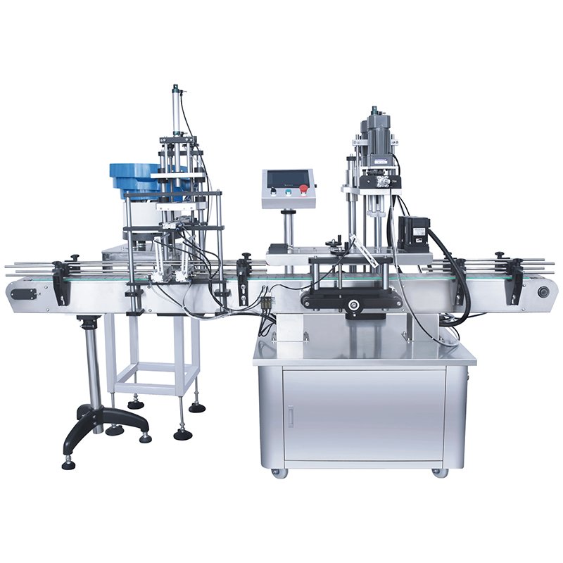 Automatic caps covering and capping machine