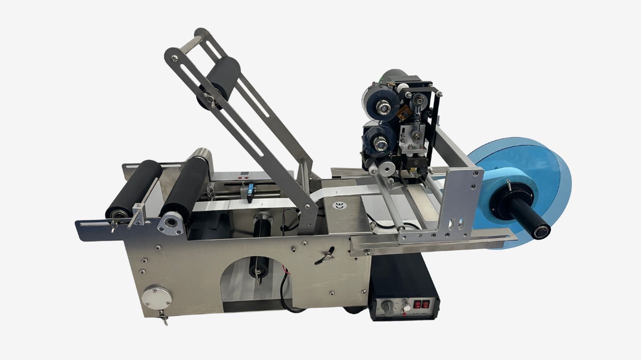 ¿Qué es una máquina etiquetadora semiautomática de botellas redondas?