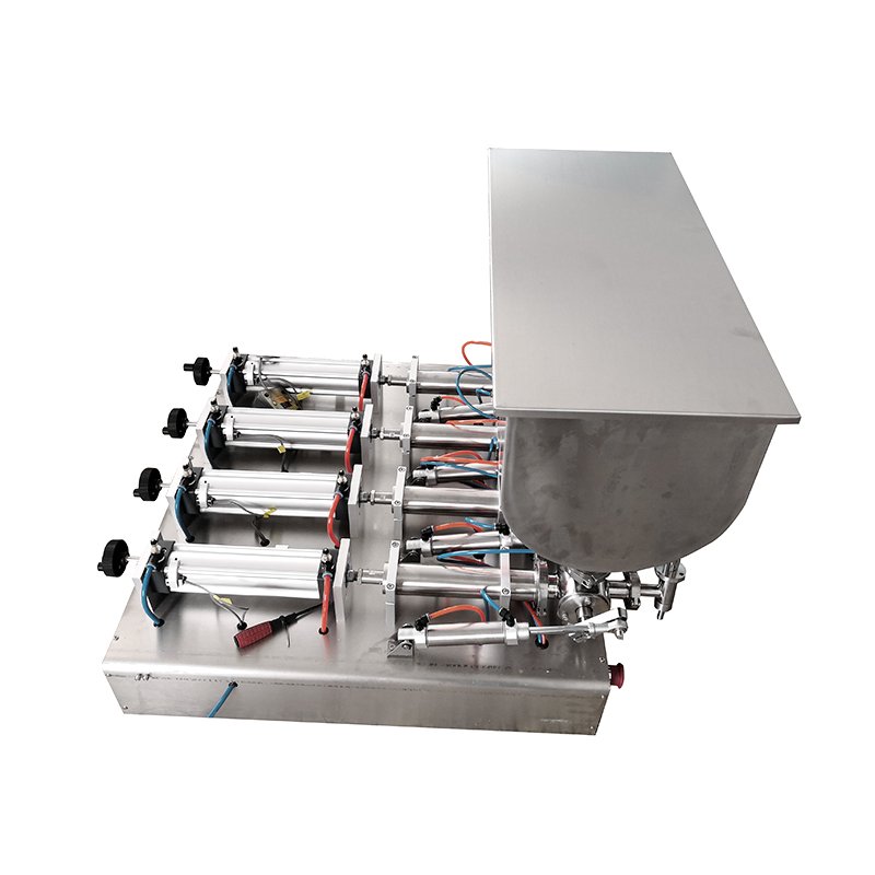 X-G Pneumatic piston passte filling machine with mixer hopper