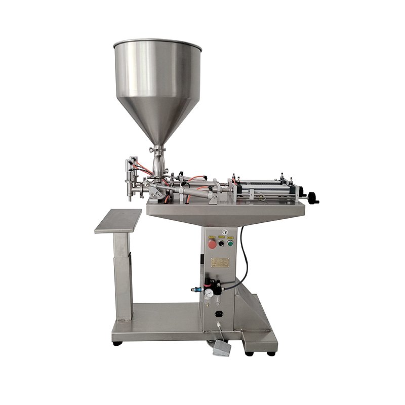 X-G pneumatic piston paste filling machine with working platform
